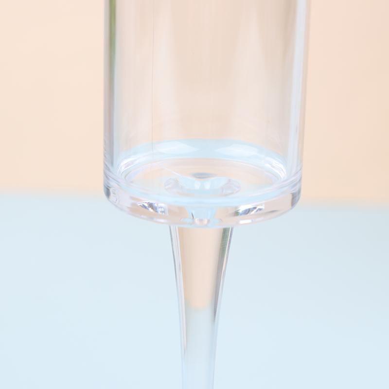 1Pc Transparent Black Goblet Glass For Wedding Party Toasting Cups Champagne Plastic Cups Home Bar Wine Glasses