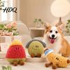 Teeth Grinding Toys for Puppies Plush Fruit Dog Toy with Bell Squeaky Interactive Chew Toy Funny Anthropomorphic Soft Stuffed Small To Medium
