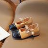 2024 Girls Mary Janes for Party Wedding Shows PU Non-slip Children Fashion Color Matching Elegant Low Heels Kids Shallow Loafer