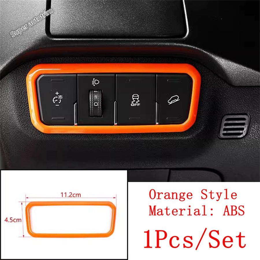 Car Head Light Lamp Switch Control Panel Frame Stickers Cover Trim Matte Accessories For Great Wall GWM WEY TANK 300 - 2025