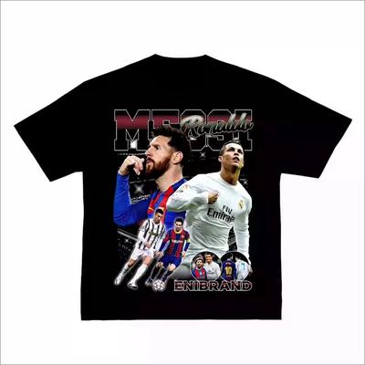 2025 Summertime Ronaldo Messi Ball King Memorial American Cotton Street Short-sleeved T-shirt Fashion High-quality Luxury Brand