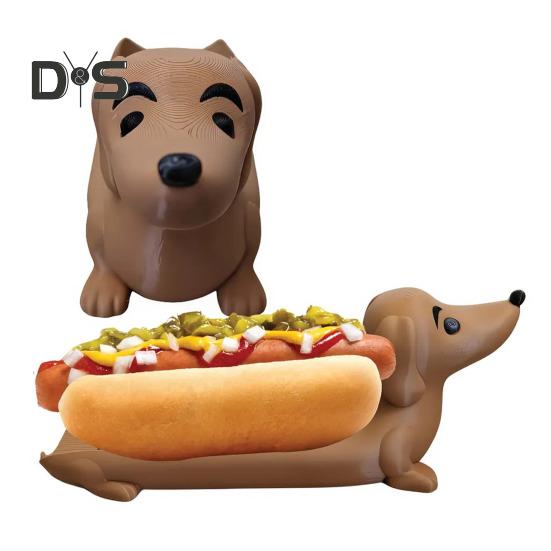 Dachshund Tray Funny Hot Dog Dish Creative Shape Easy To Clean Hot Dog Holder Sandwiches Plate Kitchen Decor