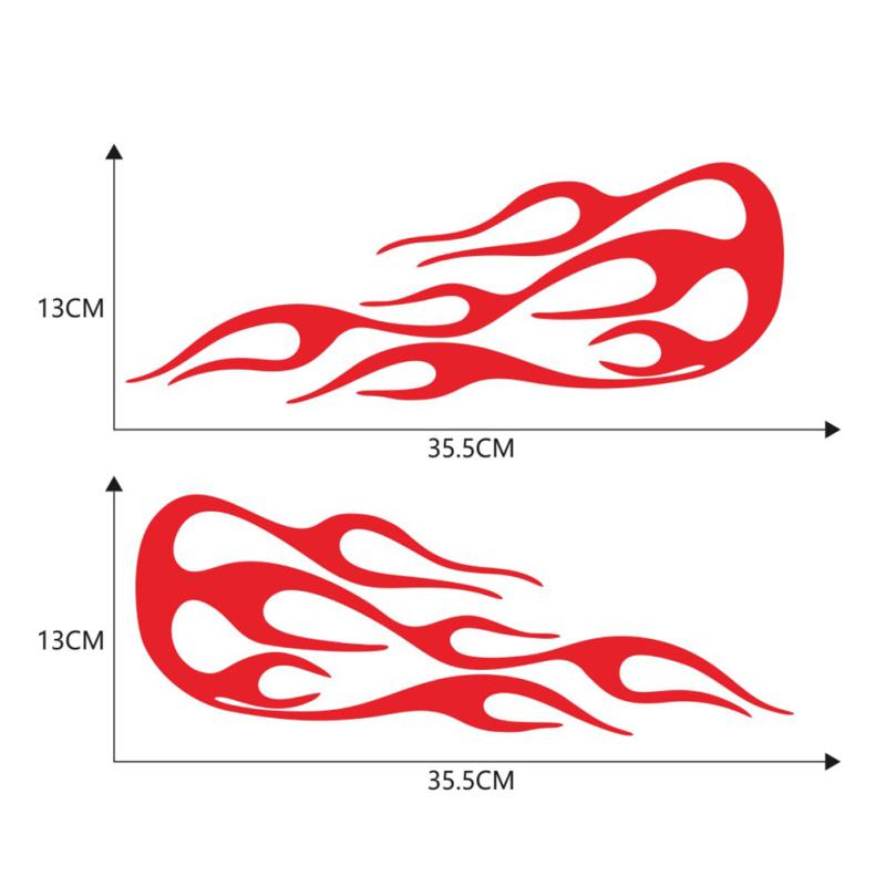2pcs Flame Style Motorcycle Gas Tank Stickers Car Body Decals Universal Decoration D-1219