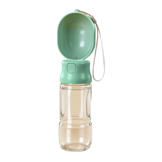 Yousheng Portable Pet Water Bottle Leak-Proof Dog Water Dispenser with Drinking Bowl Food Compartment Travel Water Bottle for Cats Hiking Walking