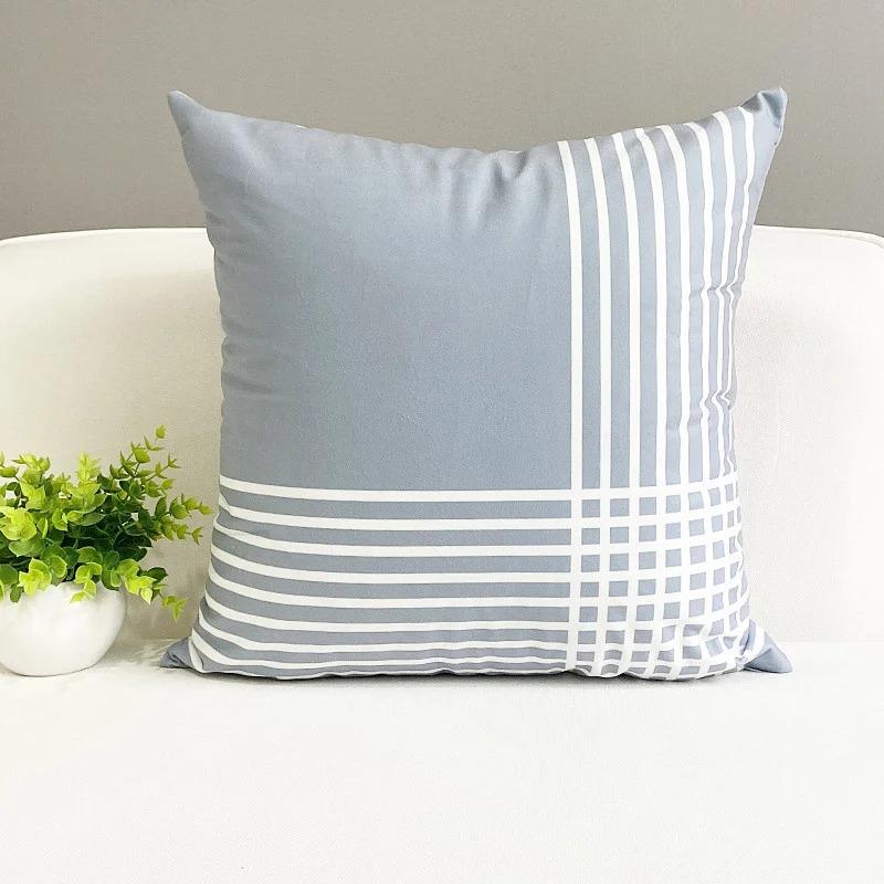 Office Living Room Home Pillowcase Colorful Striped Geometric Pattern Pillowcase Car Ornaments