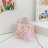 Cute Bow Doll Princess Decoration Children Plush Chain Shoulder Bag For Daily