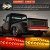 LED Tailgate Light Bar 4-in-1 Red Brake Running Lights Amber Sequential Turn Signals Waterproof Flexible Strip for Trucks Trailers RVs