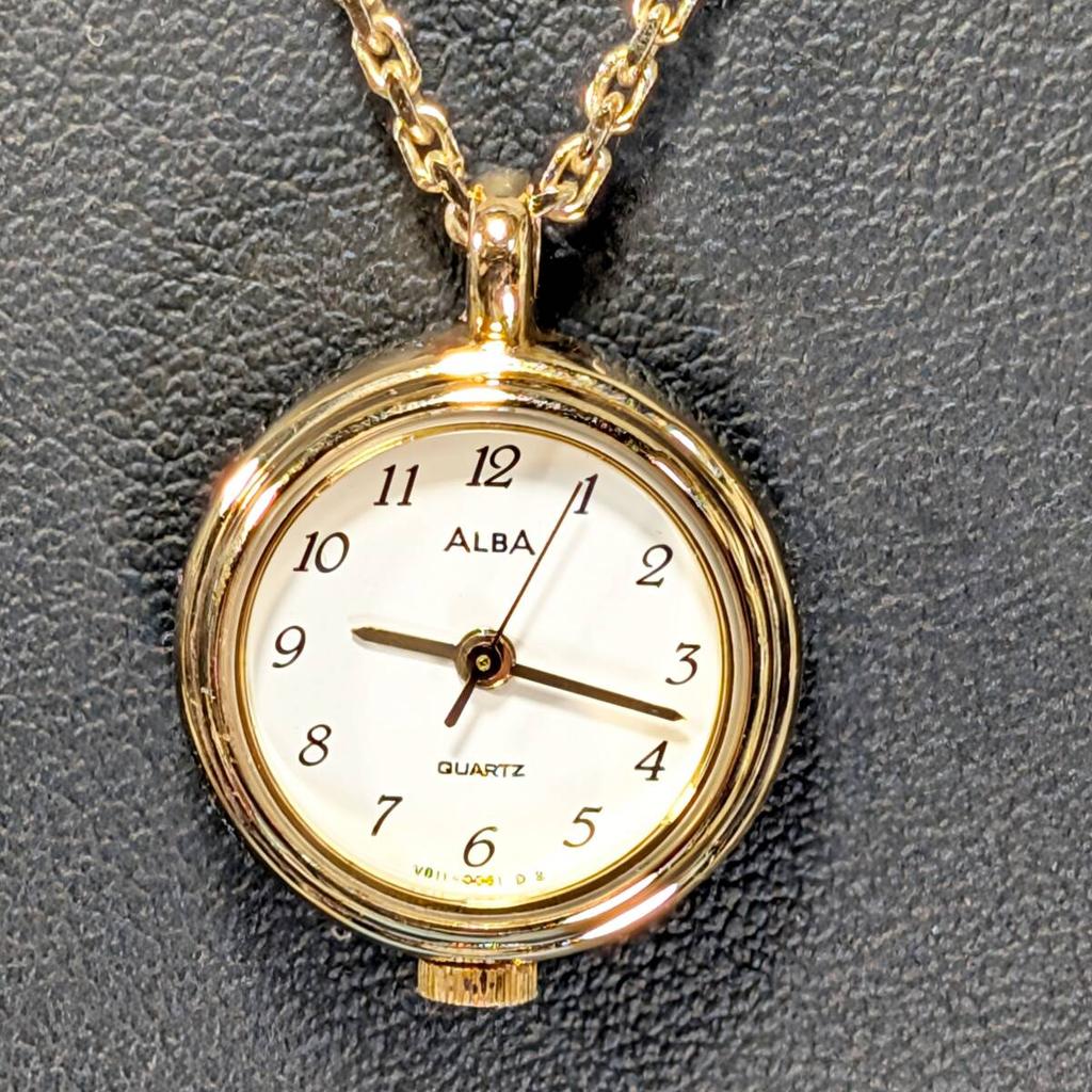 SEIKO ALBA pendant battery working watch, replaced, condition, J-24