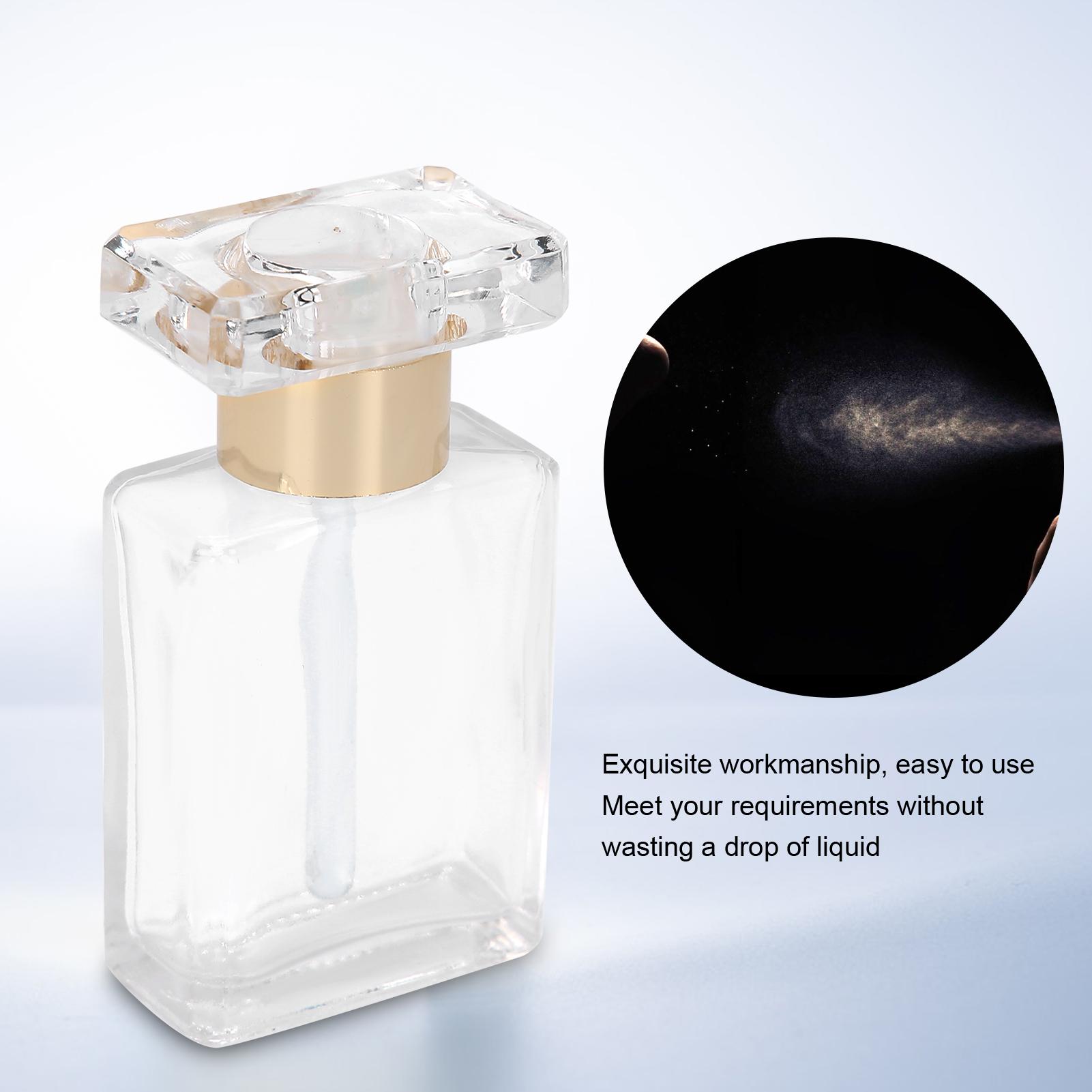 

5pcs Transparent Glass Empty Essential Oil Bottle Travel Portable Refillable Perfume Bottle