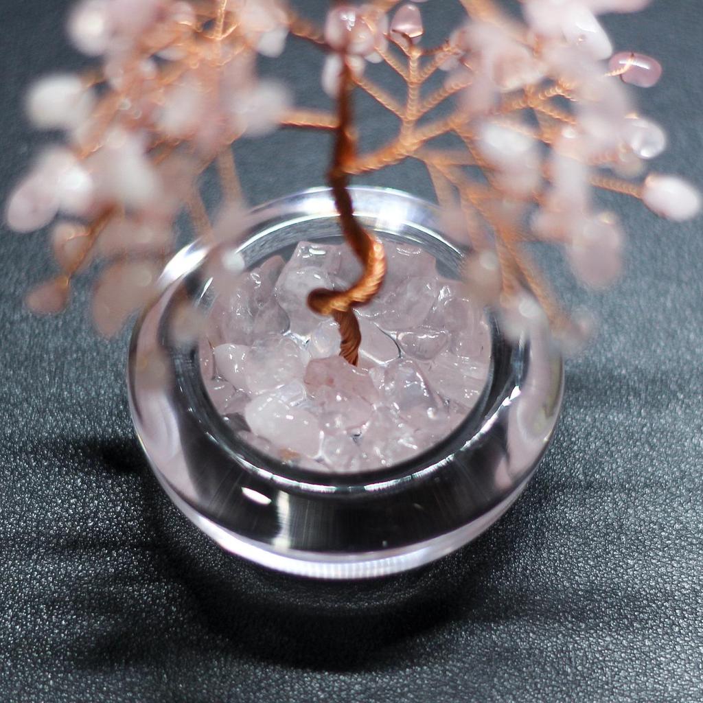 Citrine Gravel Crystal Money Tree Home Ornament Gift