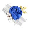 Delicate Silk Wrist Corsage Bracelet with Pearl Beads for Wedding Prom