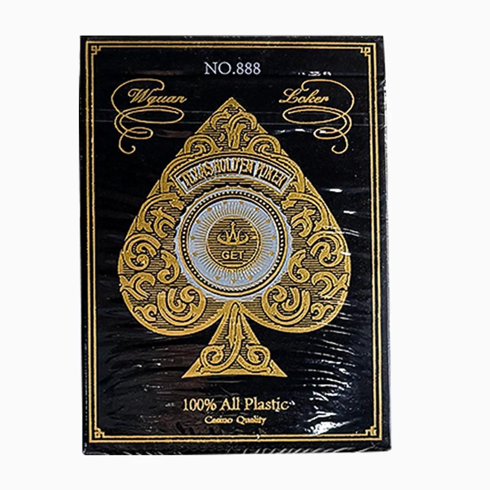 Durable Waterproof PVC Playing Cards with Gold Silver Edges Large Character Deck for Fun Parties Competitive Multiplayer Games