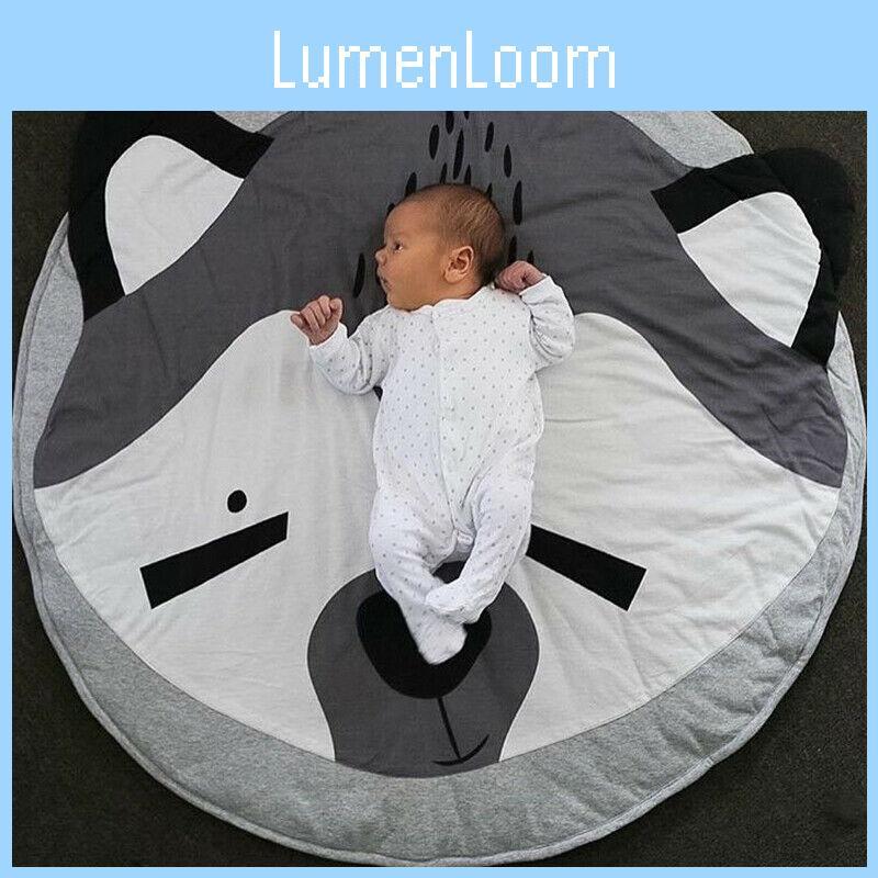 Fox Print Animals Cuddle Play Mat With Soft Fabric For Infant Development And Parentchild Interaction