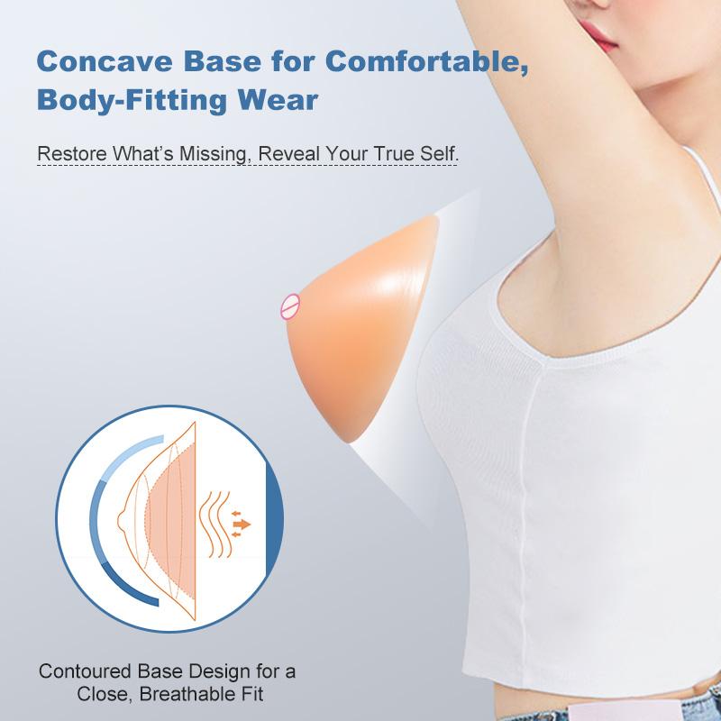 ATR Lifelike Silicone Breast Prosthesis Comfortable Artificial Boobs for Mastectomy Women Enhancer Wire Free