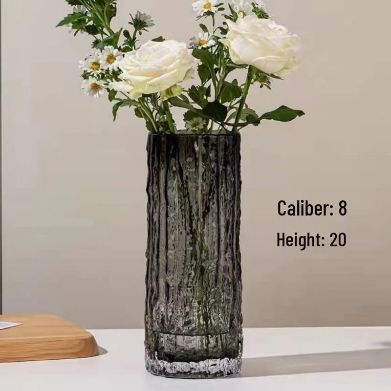 Elegant Glass Vase for Living Room: Luxury Ornament for Lucky Bamboo & Floral Arrangements
