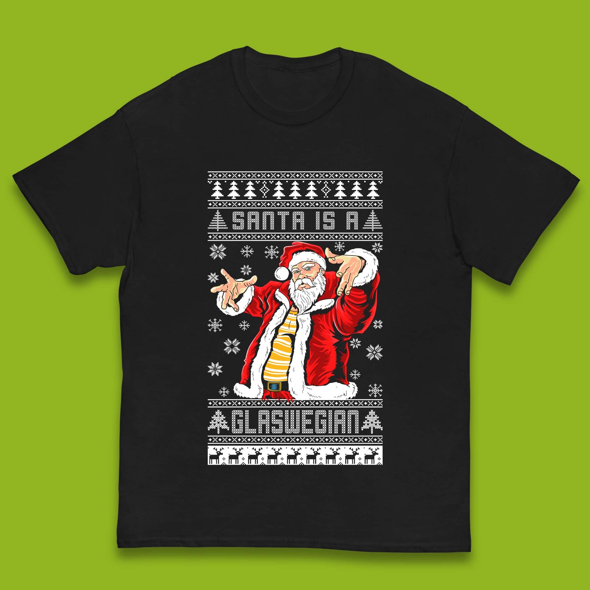 Santa Is A Glaswegian Christmas Kids T-Shirt 140