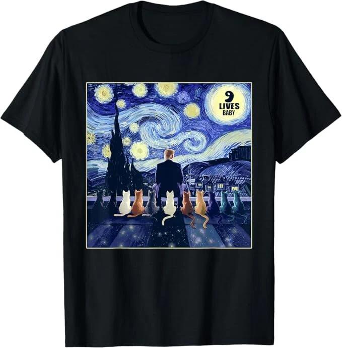 Cats for Trump 2024 Funny Vote For Trump Cats 2024 Unisex T-Shirt S