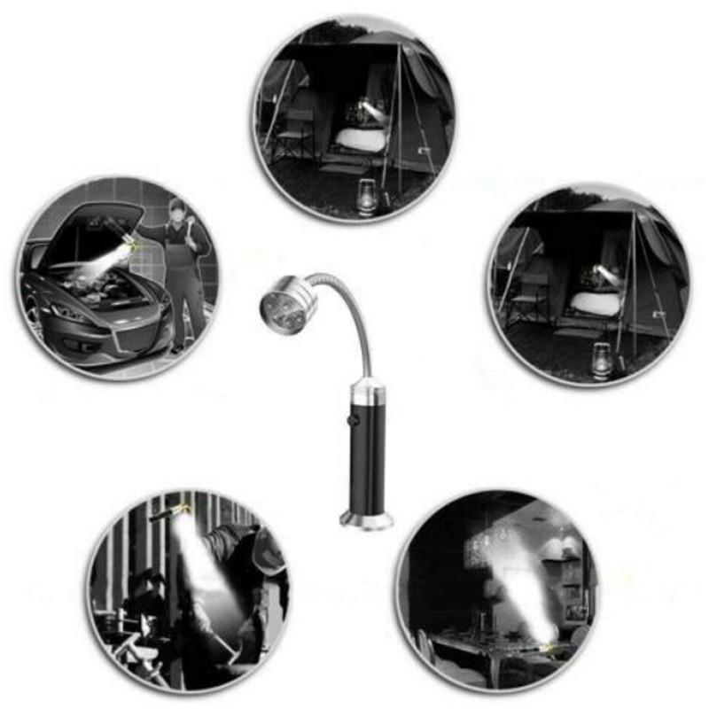 D2 2Pcs Portable Magnetic LED Grill Light Lamp 360 Degree Adjustable BBQ Barbecue Grilling Lights Outdoor Grill Lighting Tools