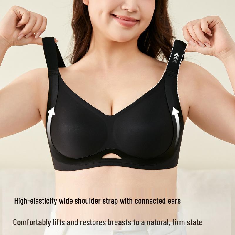 Summer Seamless Support Bra for Large-Breasted Women: Flattens, Lifts, and Gathers for a Slimmer Look