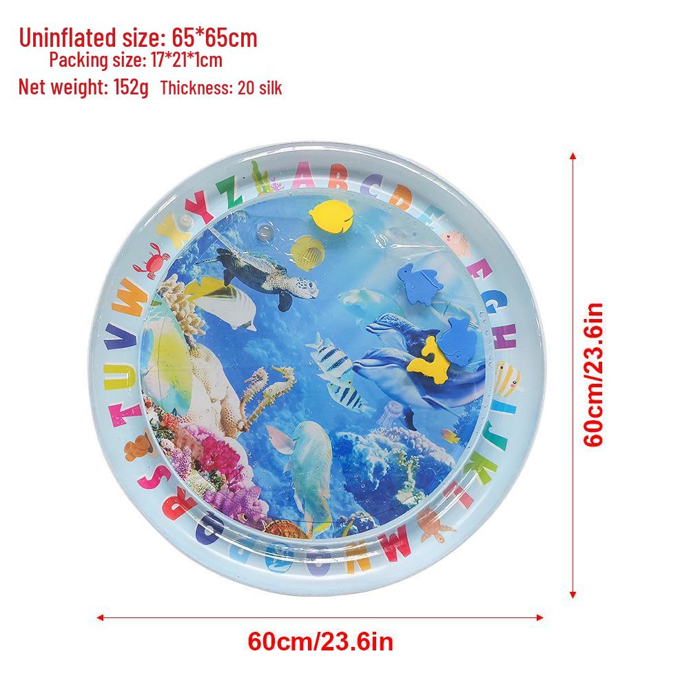 

Inflatable Round Pat-Pat Water Mat for Babies & Toddlers - Marine Life Crawling Play Mat Round Water Pat Mat (CE, CPC Certified)