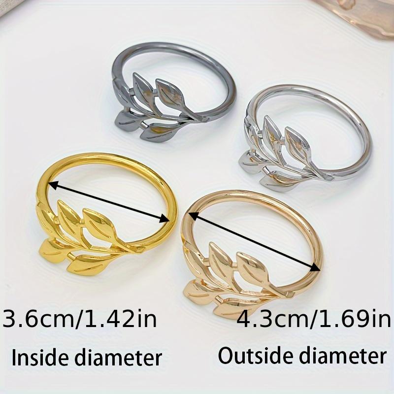 10pcs Alloy Maple Leaf Simple Napkin Ring, Napkin Buckle, Electrophoresis, Electroplating, High-end Western Restaurant Hotel Napkin Ring