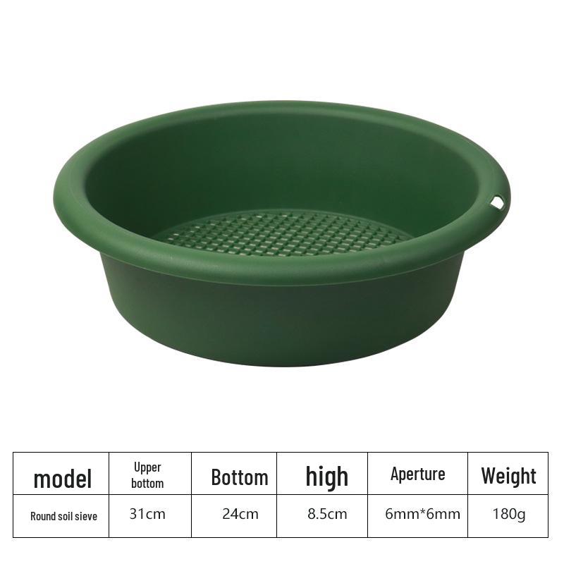 Garden Plastic Soil Sieve - Horticultural Screening Tool for Stone and Soil. Perfect for Seedling, Planting, and Flower Care.