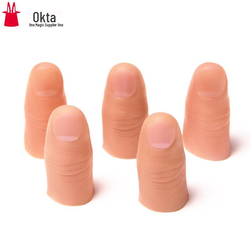 Magic Thumb Tip Silk Vanish Prop - White Fake Finger for Close-up Illusions