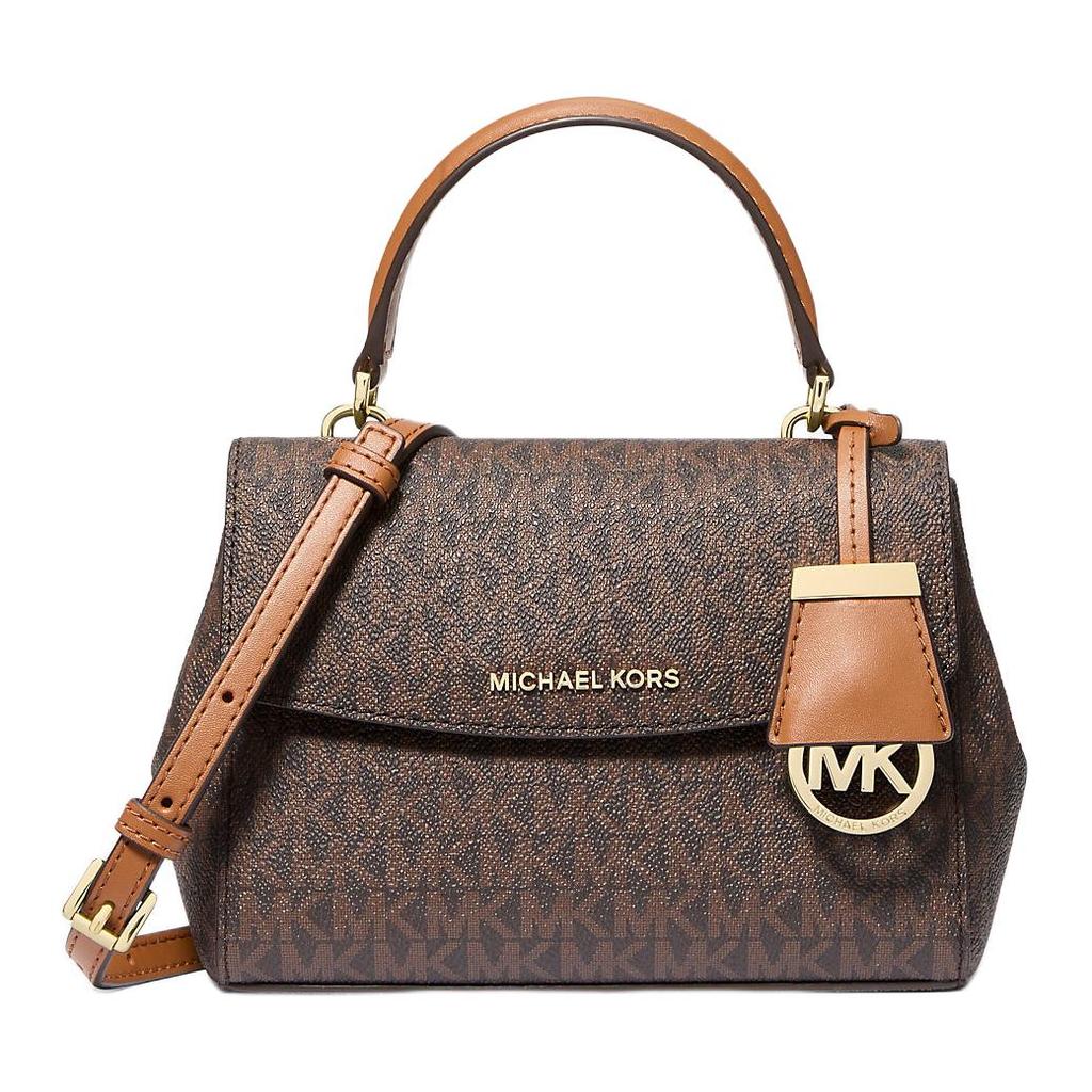 Michael Kors Ava Logo Letter Shoulder Bag Crossbody Bag Mini Coated Canvas Handbag Women bags Brown 32S5GAVC1B-BRONZO