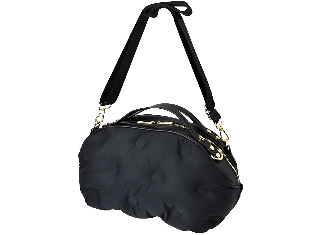 

everett 2-Way Shoulder Bag with Fluffy Bonding, Women s 17592BK. This lightweight nylon cushion bag can be worn as a shoulder bag, handbag, or