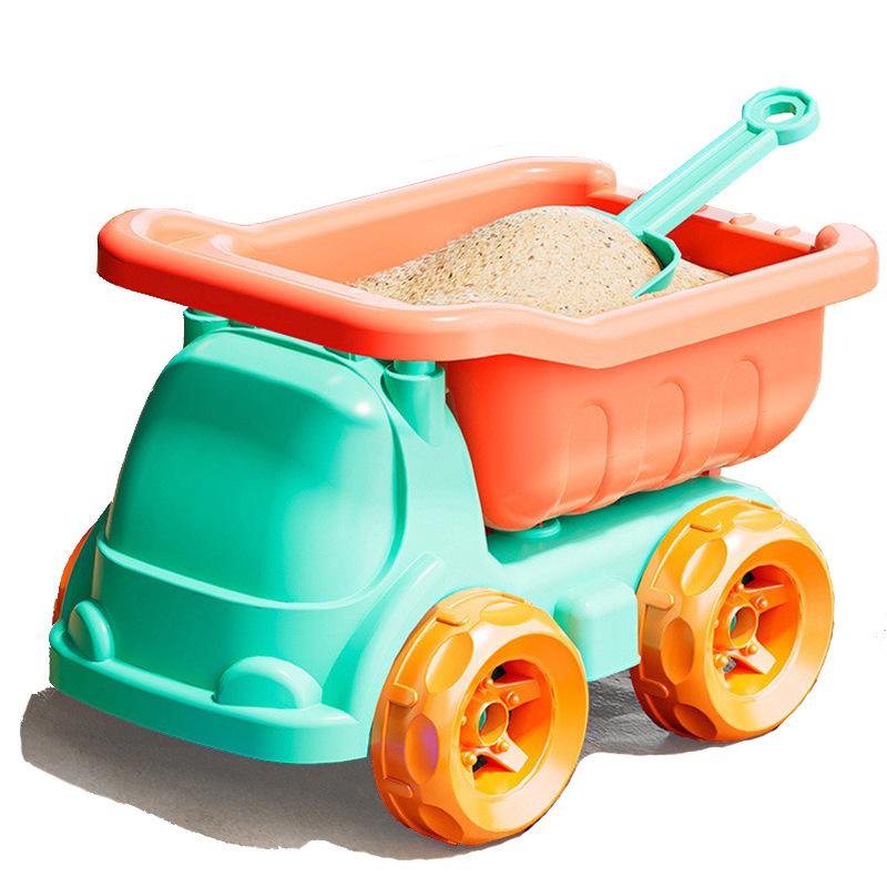 Seaside Sand Play Set: Children's Beach Toys with Shovel, Sand Timer, and Car Bucket