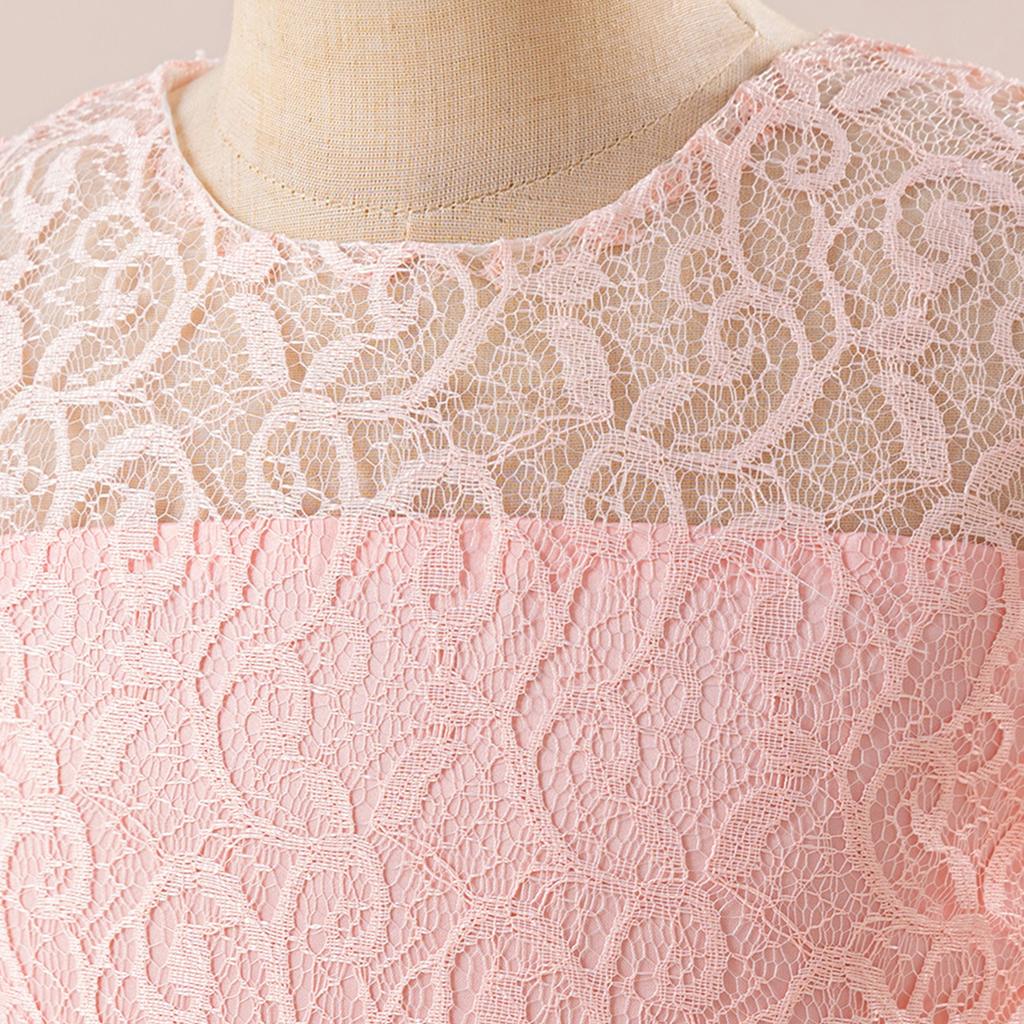 Flower Girl Princess Dress For Weddings Summer Kid Formal Bow Long Gown For School Evening Party Children New Year Cloth D0033S