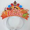 6pcs Turkey Thanksgiving Headband Colorful Performance Photo Props Festival Headdresses Paper Hair Accessories