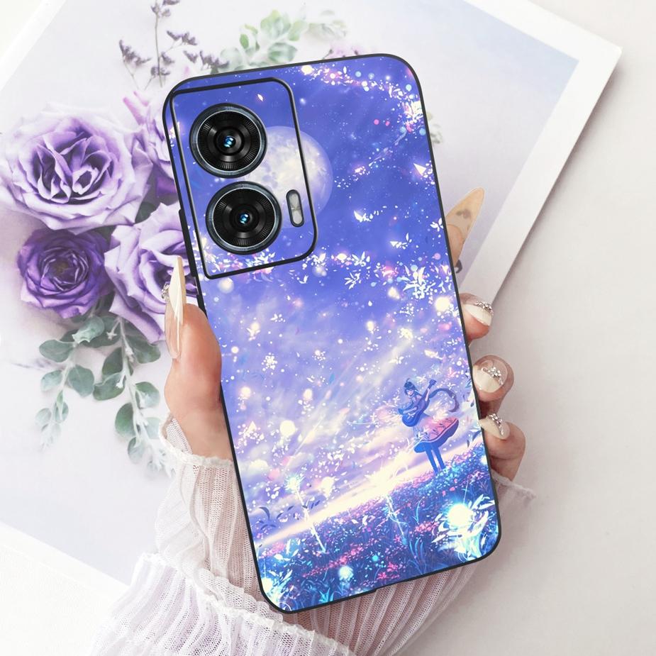For Motorola Edge 50 Fusion Case XT2429-1 Stylish Butterfly Painted Cover Soft TPU Phone Case For Motorola G96 G 96 MotoG96 Bags