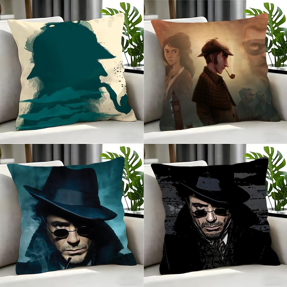 character Sherlock Holmes Cushion Cover Cushion Cover Set Pcs x x x Pillowcase Decorative Sofa Home Decor