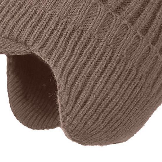 Women Men Winter Hat Solid Color Ear Protection Keep Warm Thicken Elastic Cold-proof Soft Unisex Thick Anti-slip Hat for Adult