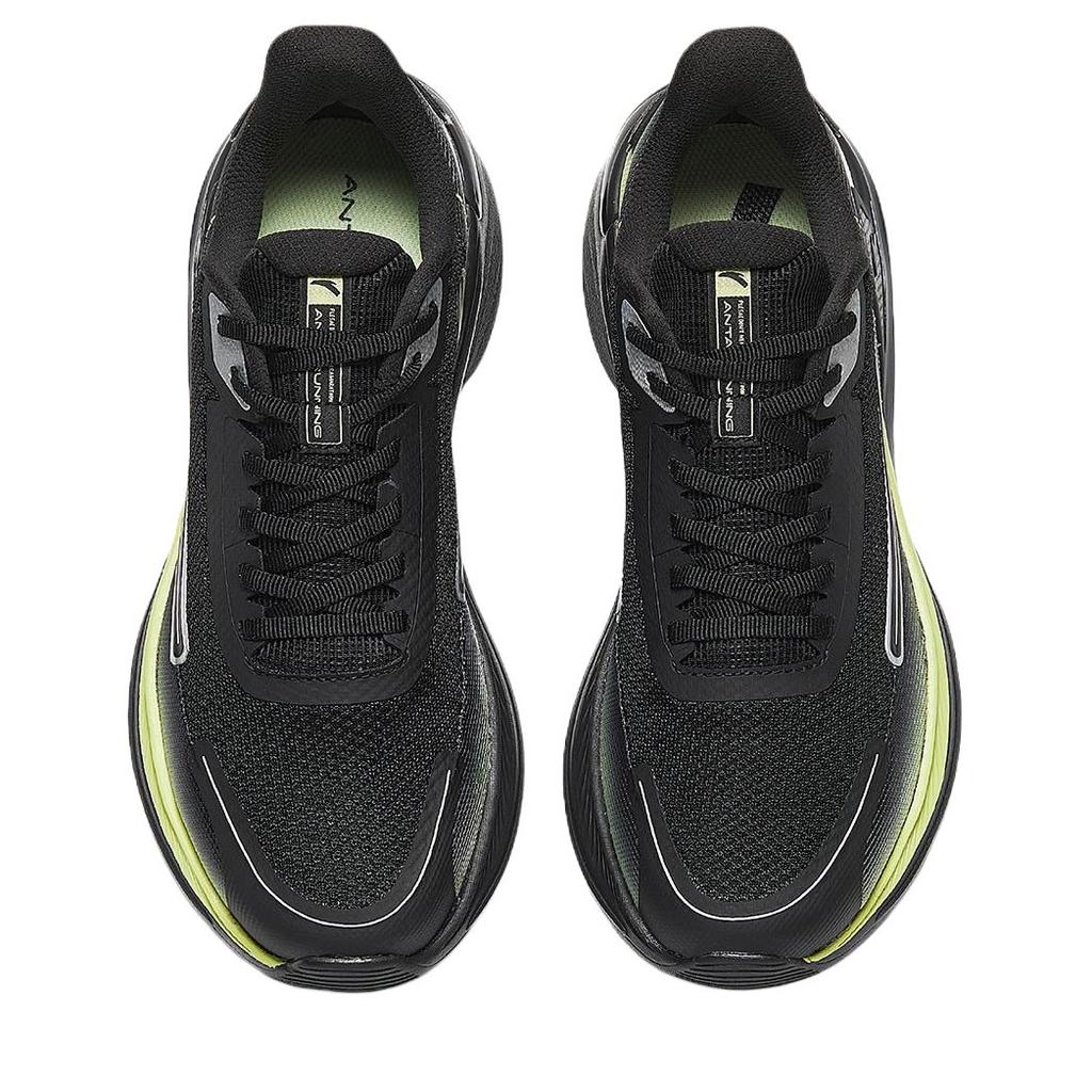 Anta City Comfortable Versatile Shock Absorbing Lightweight Low Top Casual Running Shoes Men Sneakers Black Green Silver 112515566R-2