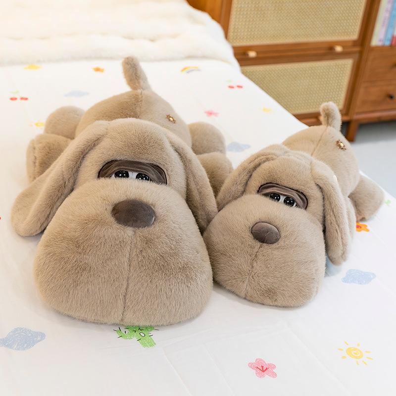 Cute Big-eyed Dog Plush Toy Bay Window Ornaments for Girls Office Sleeping Pillow Children's Doll Ring Gift