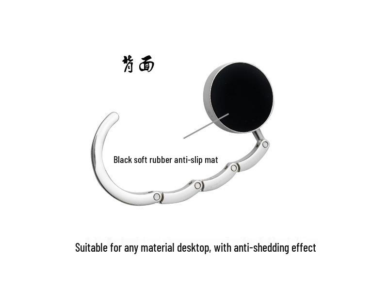 Heart-Shaped Crystal Mesh Folding Bag Hook