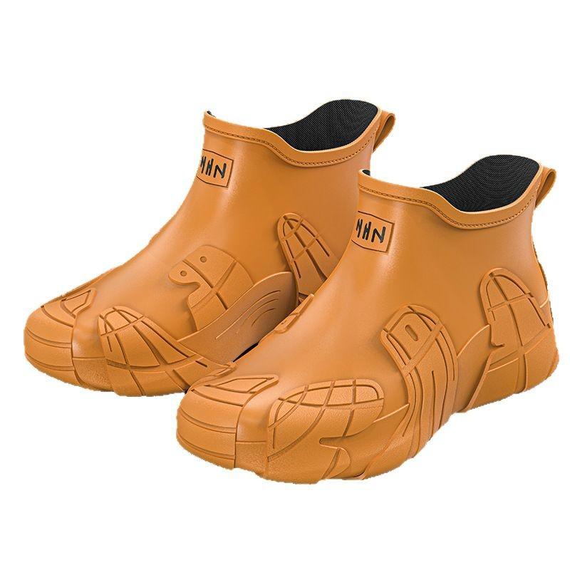 Pánské boty do vody s krátkou holení, outdoorové rybářské protiskluzové nepromokavé gumové boty, pracovní odolné dešťové boty, pánské sametové holínky, jaro a léto