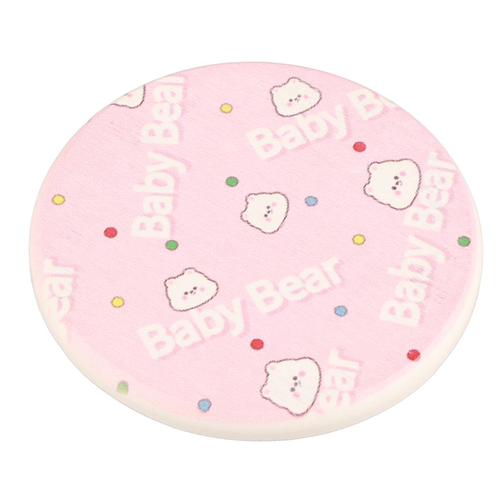Round Cartoon Diatom Mud Coaster Water Absorbent Coaster Cutlery Insulation Anti Scalding Pad Marble Table Decor