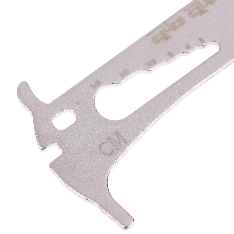 1Pcs Road Bike Bolt Measurement Wear Gauge Tool Portable 6-In-1 Bicycle Chain Gauge New Design Multitool