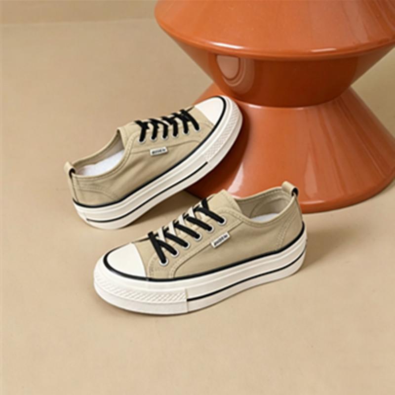 

Korean version of platform canvas shoes women s spring summer new versatile college wind breathable sports leisure student board shoes 40