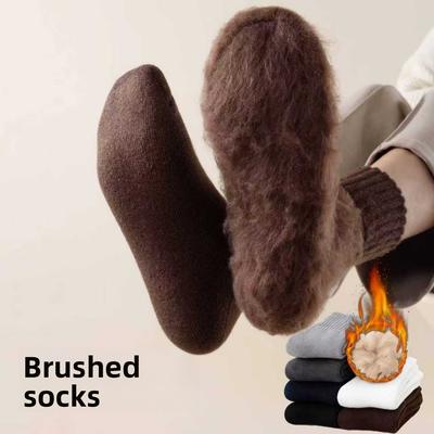 Verdickte Herren Winter Warme Fleece Socken mit Fleecefrottee und Kältebeständige Fleecefrottee Schlafstulpen