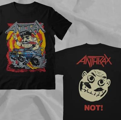 Anthrax Band Niet Man Retro Jaren 90 Zwart Dubbelzijdig Unisex T-shirt