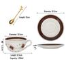 TLXT Vintage Ceramic Coffee Cup and Saucer Set