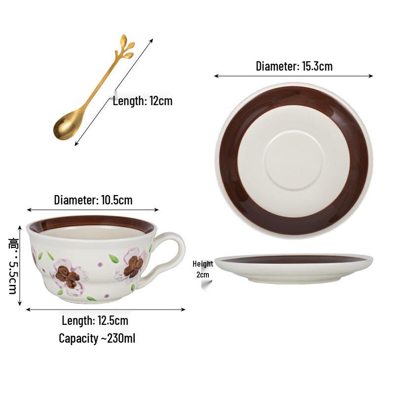 

TLXT Винтажный керамический набор: кофейная чашка и блюдце