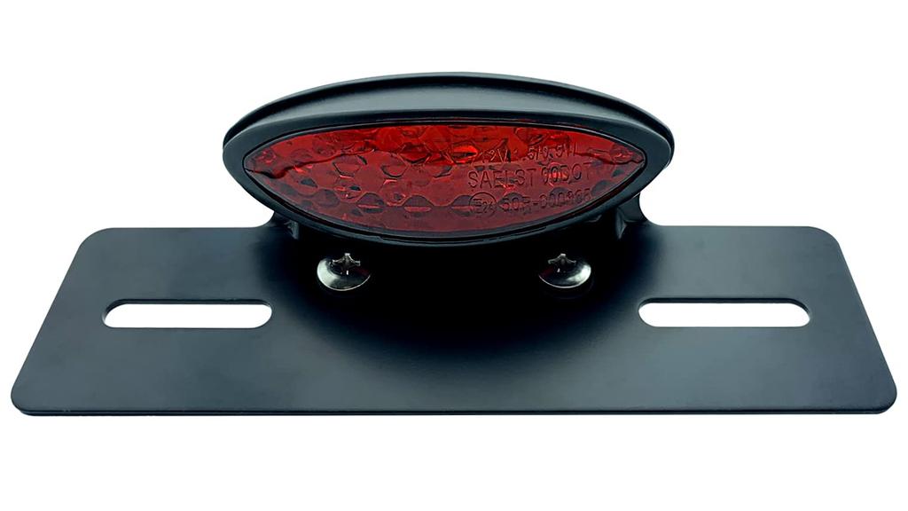 MGMSUNDK Motorcycle Tail Lamp, Integrated LED, DC12V, Waterproof, Universal Use, Slim, Retro, High Brightness (Red, #01)