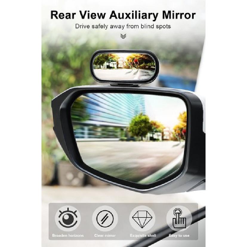 Car 360° Adjustable Wide Angle Side Blind Spot Rear Mirror For Parking Auxiliary