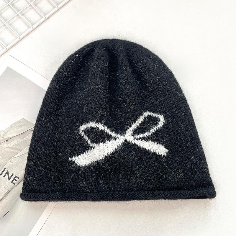 Dui Dui Hat Women's Autumn and Winter Warm Ear Protection Knitted Hat Korean Style Large Head Circumference Wool Hat