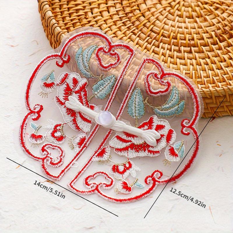 Embroidered Buckle Tassel Flower Art, Ancient Style, Handmade DIY Embroidery Piece, Flowing Pendant Qipao